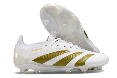 Adidas Predator Elite 24 FG Low-Tops Football Boots - Beige/White/Gold