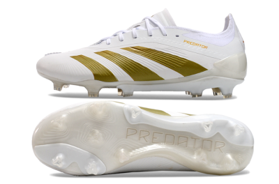 Adidas Predator Elite 24 FG Low-Tops Football Boots - Beige/White/Gold