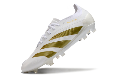 Adidas Predator Elite 24 FG Low-Tops Football Boots - Beige/White/Gold