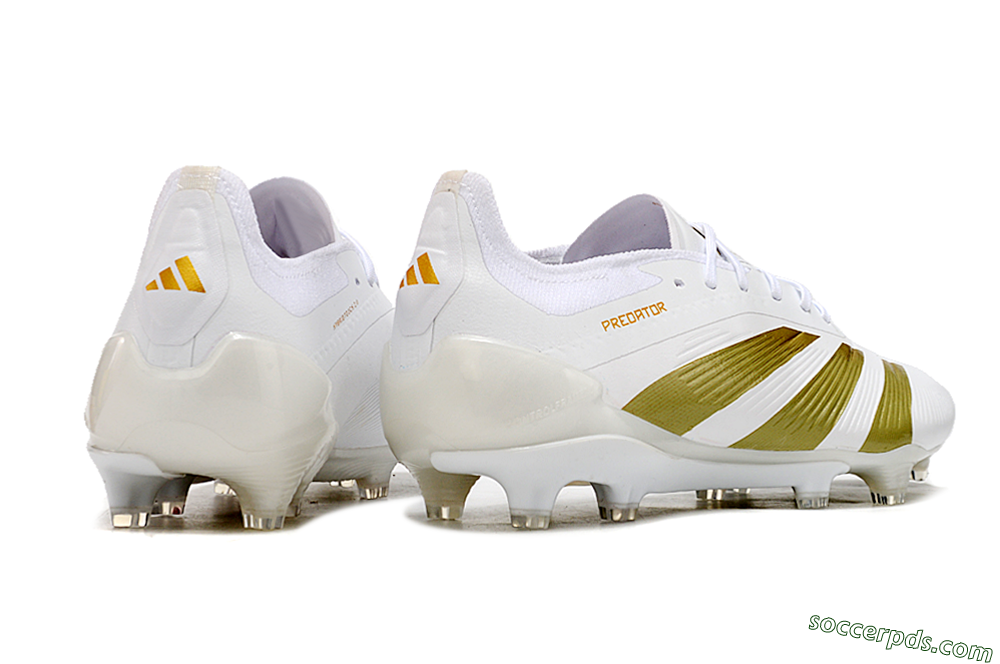 Adidas Predator Elite 24 FG Low-Tops Football Boots - Beige/White/Gold 6