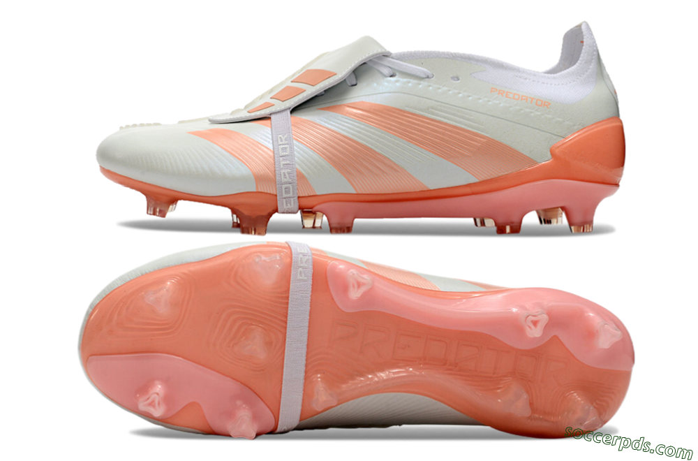 Adidas Predator Elite Foldover Tongue FG Low-Tops Football Boots - Beige/white/Orange 0