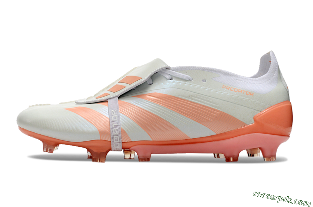 Adidas Predator Elite Foldover Tongue FG Low-Tops Football Boots - Beige/white/Orange 2