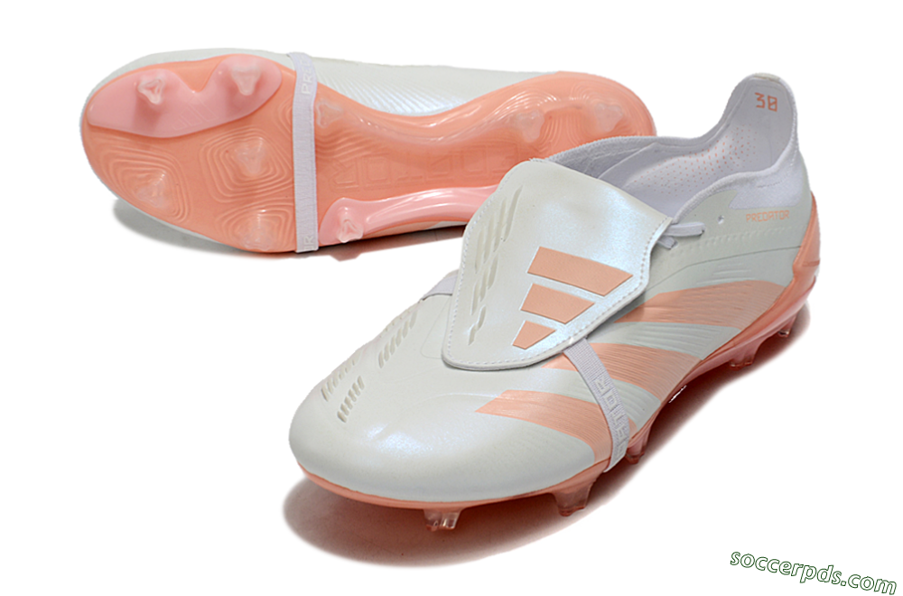 Adidas Predator Elite Foldover Tongue FG Low-Tops Football Boots - Beige/white/Orange 3