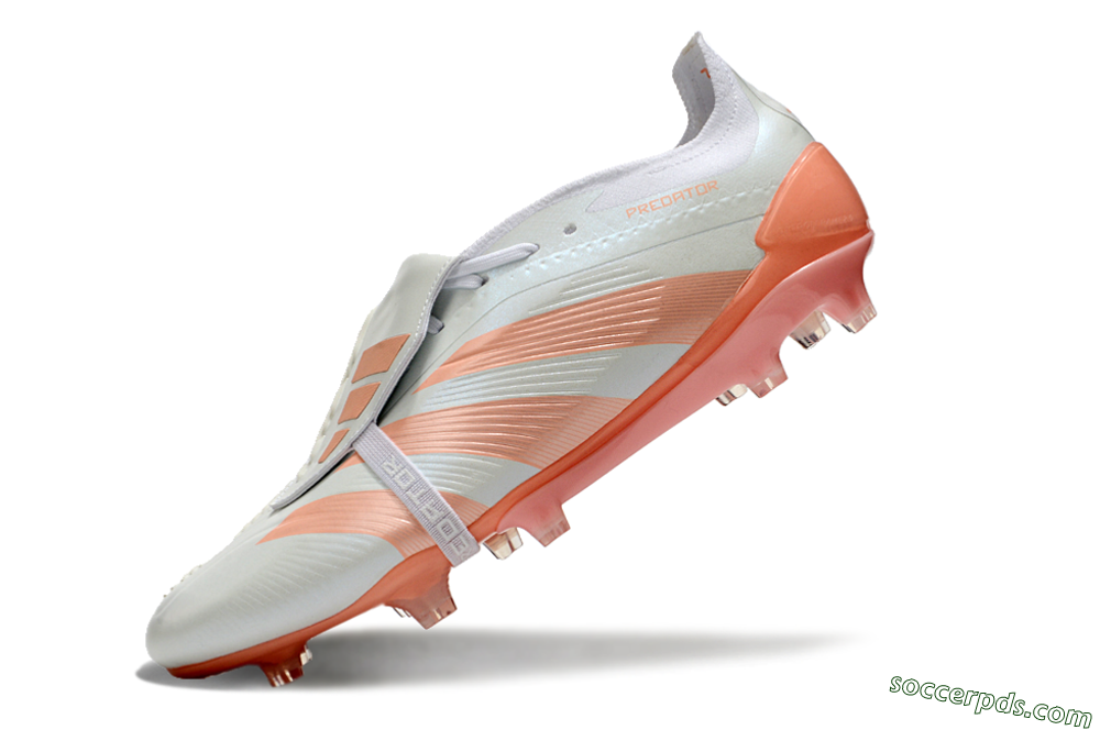Adidas Predator Elite Foldover Tongue FG Low-Tops Football Boots - Beige/white/Orange 5