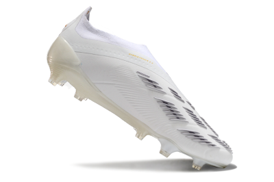Adidas Predator Elite Laceless FG Low-Tops Football Boots - Beige/White/Gold