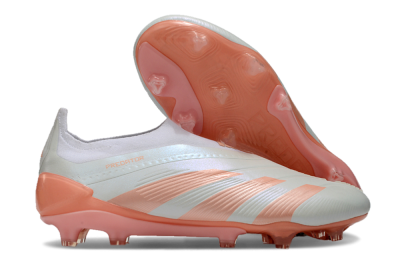 Adidas Predator Elite Laceless FG Low-Tops Football Boots - Beige/white/Orange