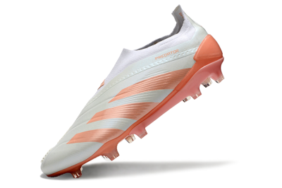 Adidas Predator Elite Laceless FG Low-Tops Football Boots - Beige/white/Orange