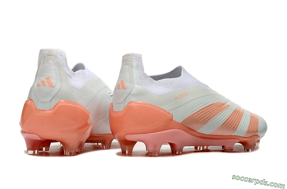 Adidas Predator Elite Laceless FG Low-Tops Football Boots - Beige/white/Orange 6