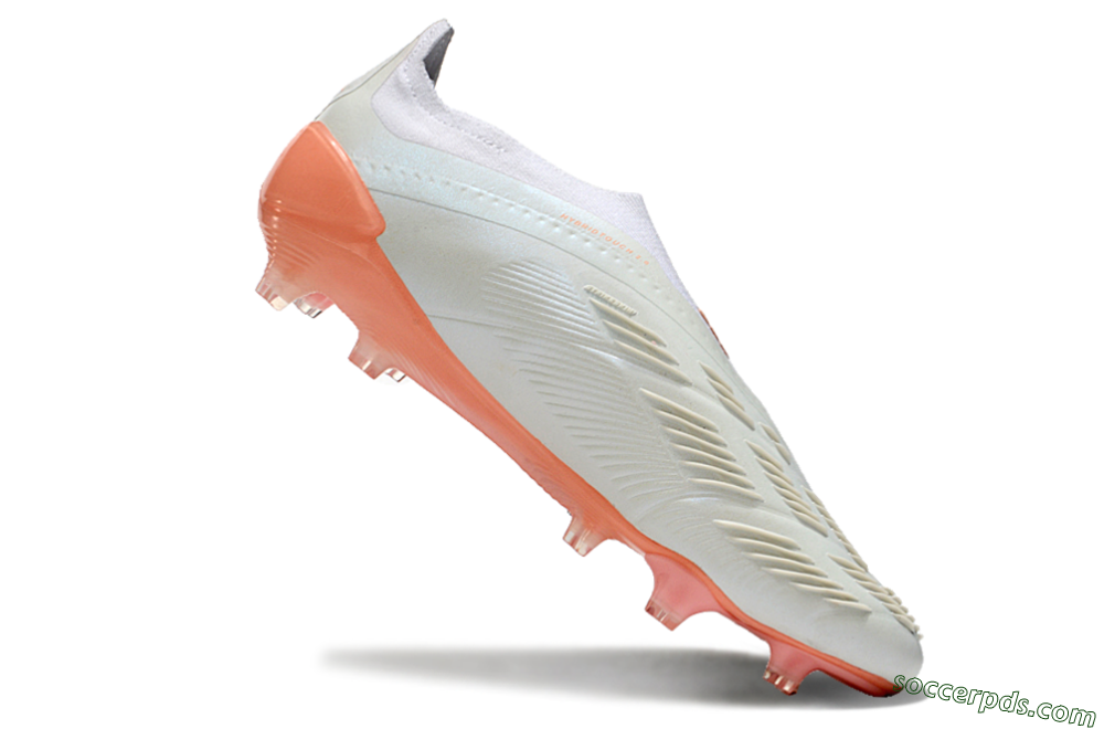 Adidas Predator Elite Laceless FG Low-Tops Football Boots - Beige/white/Orange 4