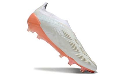 Adidas Predator Elite Laceless FG Low-Tops Football Boots - Beige/white/Orange