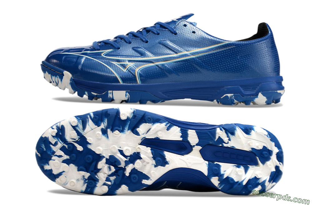 Mizuno Monarcida Alpha TF Low-Tops Football Shoes - Blue/White/Yellow 0