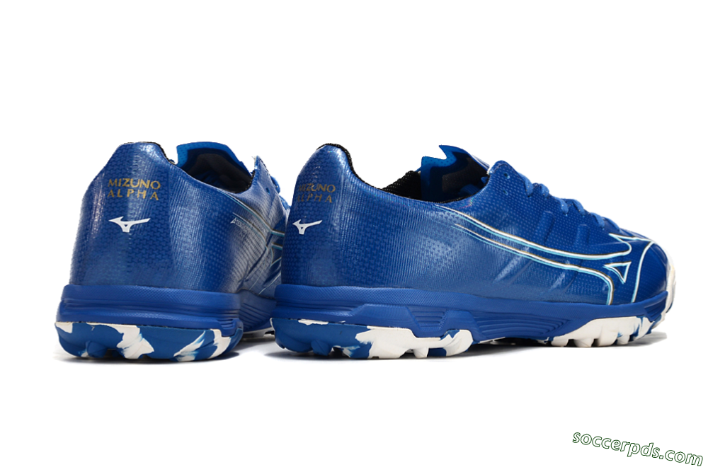 Mizuno Monarcida Alpha TF Low-Tops Football Shoes - Blue/White/Yellow 6