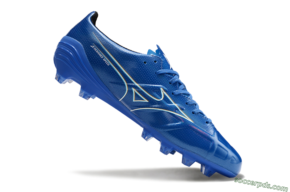 Mizuno Monarcida Alpha FG Low-Tops Football Boots - Blue/White/Yellow 4