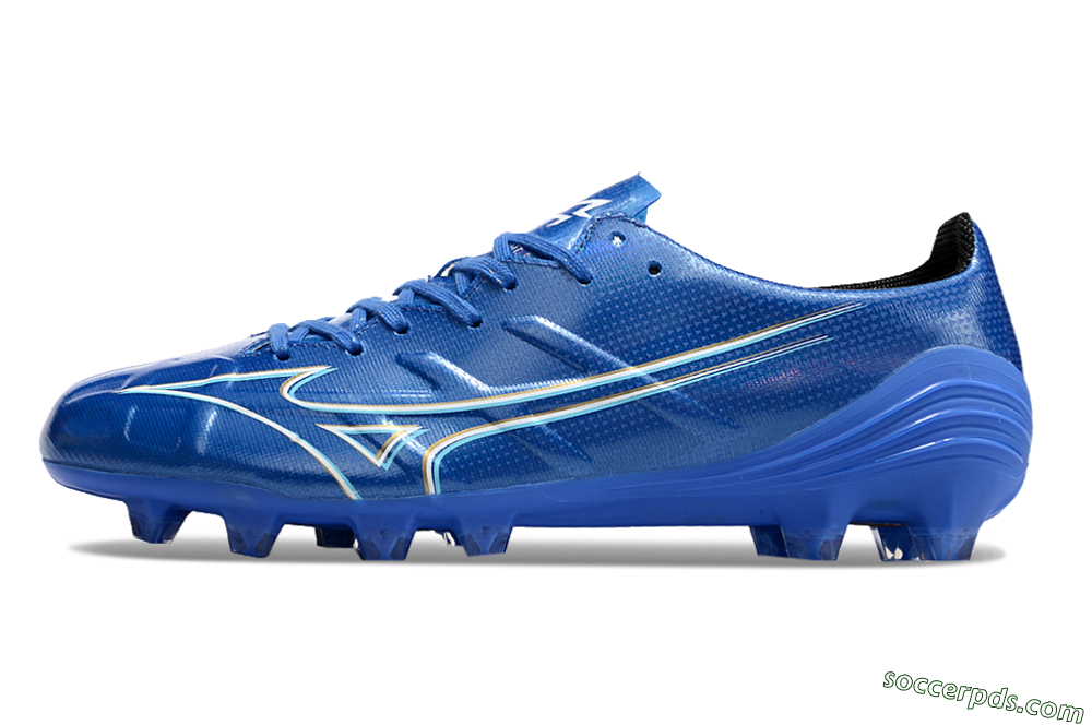 Mizuno Monarcida Alpha FG Low-Tops Football Boots - Blue/White/Yellow 2