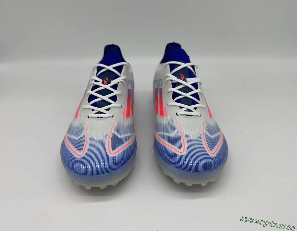 Adidas F50 Pro TF Low-Tops Football Shoes - Blue/Red/Beige
