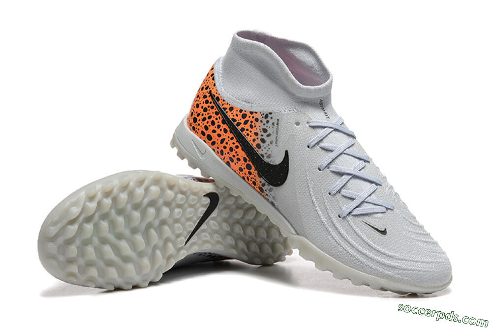Nike Phantom Luna Elite TF High-Tops Football Shoes - Grey/Black/Leopard 4
