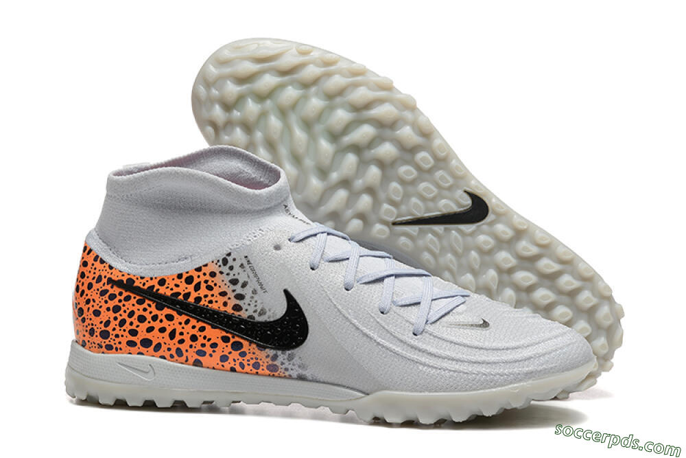 Nike Phantom Luna Elite TF High-Tops Football Shoes - Grey/Black/Leopard 1
