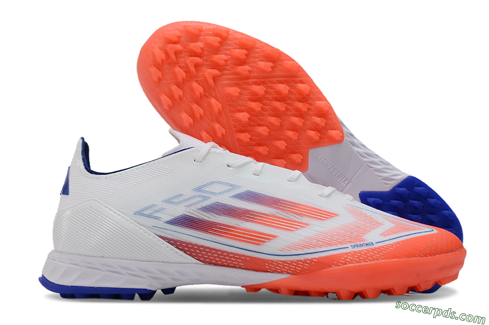 Adidas F50 Pro TF Low-Tops Football Shoes - White/Red/Blue 1