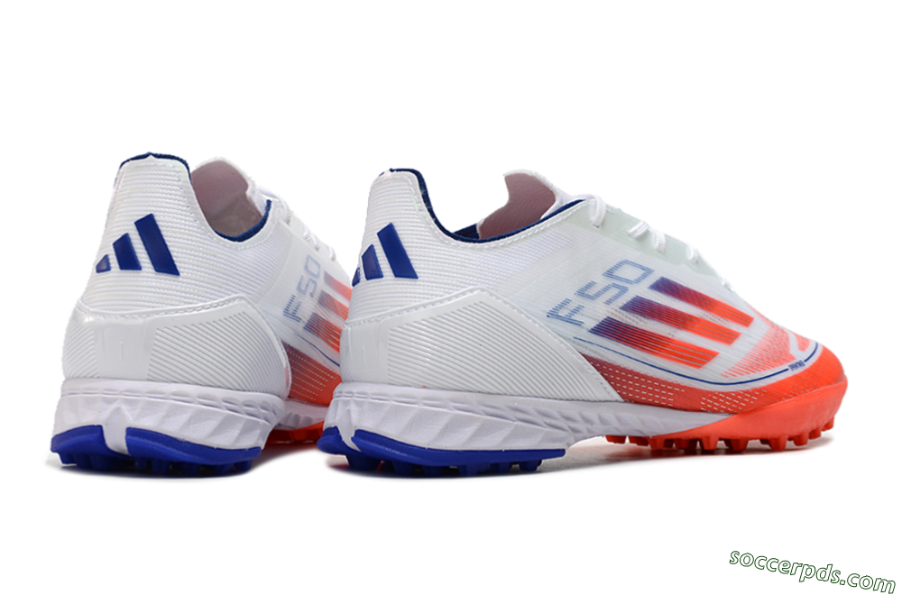 Adidas F50 Pro TF Low-Tops Football Shoes - White/Red/Blue 6