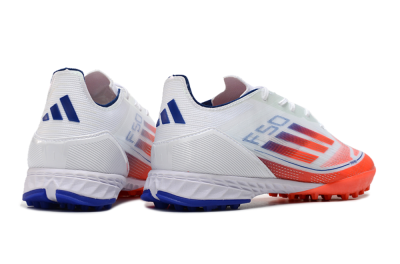 Adidas F50 Pro TF Low-Tops Football Shoes - White/Red/Blue
