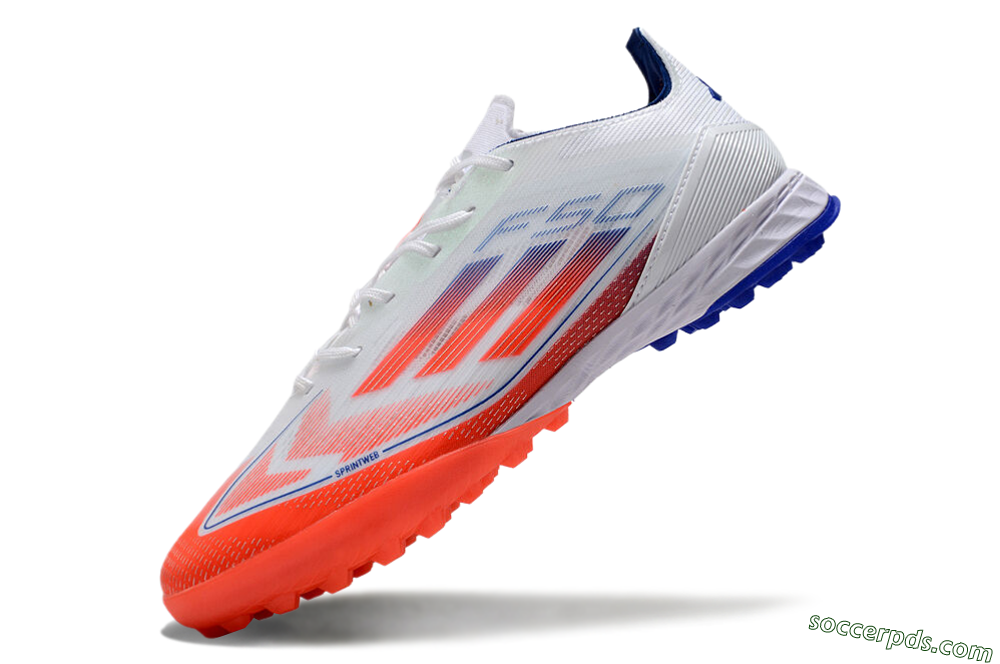 Adidas F50 Pro TF Low-Tops Football Shoes - White/Red/Blue 5