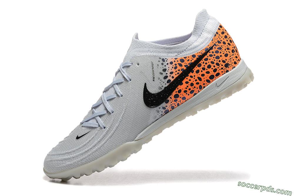 Nike Phantom GX 2 Elite TF Low-Tops Football Shoes - Grey/Black/Leopard 8
