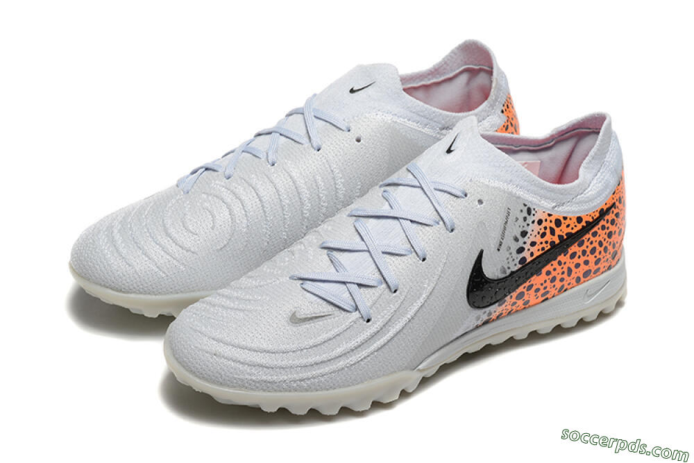 Nike Phantom GX 2 Elite TF Low-Tops Football Shoes - Grey/Black/Leopard 5