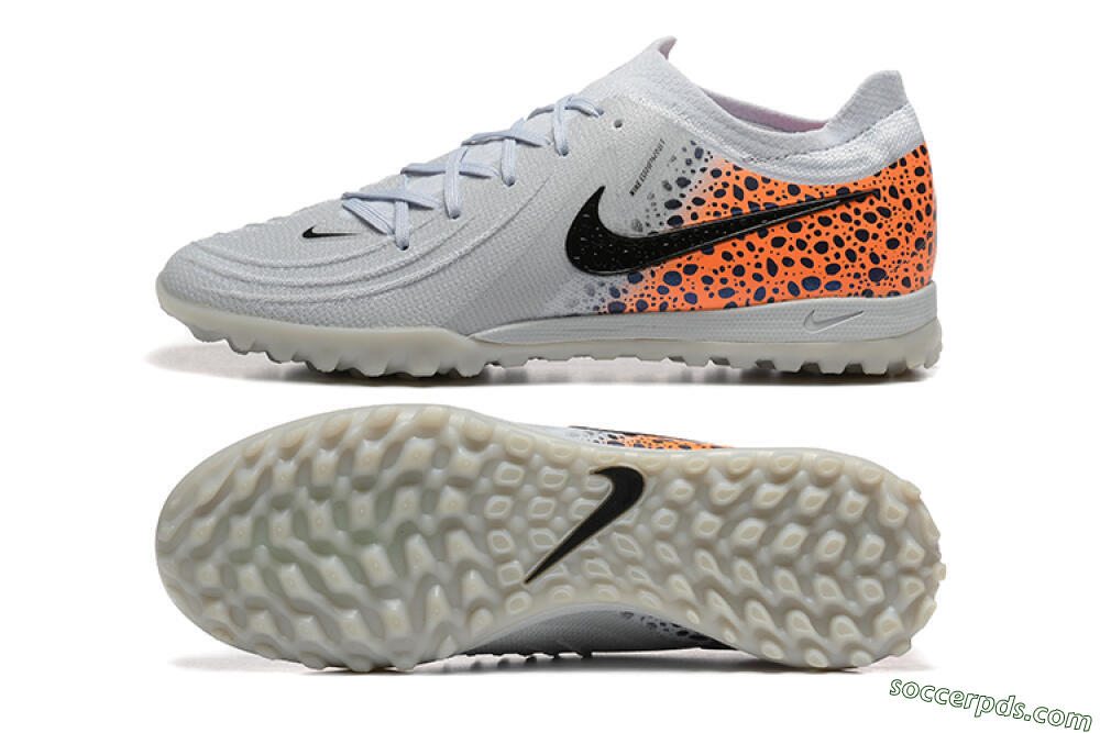 Nike Phantom GX 2 Elite TF Low-Tops Football Shoes - Grey/Black/Leopard 0