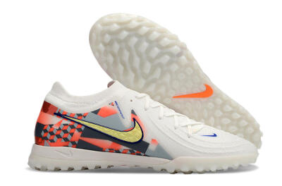 Nike Phantom GX 2 Elite TF Low-Tops Football Shoes - White/Yellow/Pink