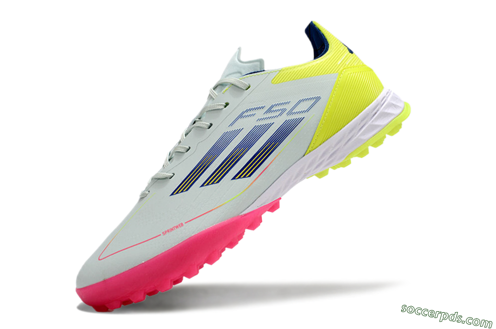 Adidas F50 Pro TF Low-Tops Football Shoes - Almost Blue/Semi Lucid Blue/Semi Solar Yellow 5