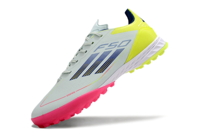 Adidas F50 Pro TF Low-Tops Football Shoes - Almost Blue/Semi Lucid Blue/Semi Solar Yellow