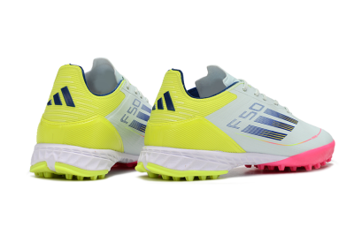 Adidas F50 Pro TF Low-Tops Football Shoes - Almost Blue/Semi Lucid Blue/Semi Solar Yellow