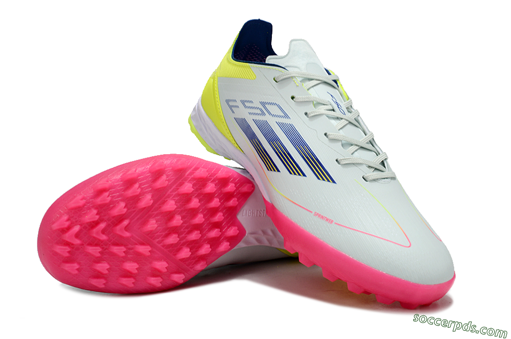 Adidas F50 Pro TF Low-Tops Football Shoes - Almost Blue/Semi Lucid Blue/Semi Solar Yellow 3