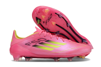 Adidas F50 Adizero FG Low-Tops Football Boots - Pink/Yellow/Black