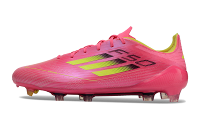 Adidas F50 Adizero FG Low-Tops Football Boots - Pink/Yellow/Black