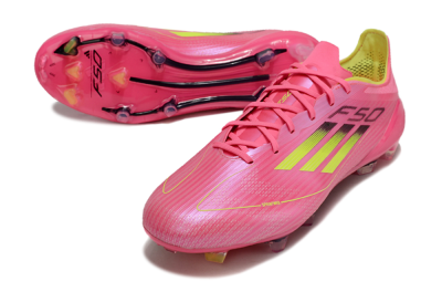 Adidas F50 Adizero FG Low-Tops Football Boots - Pink/Yellow/Black