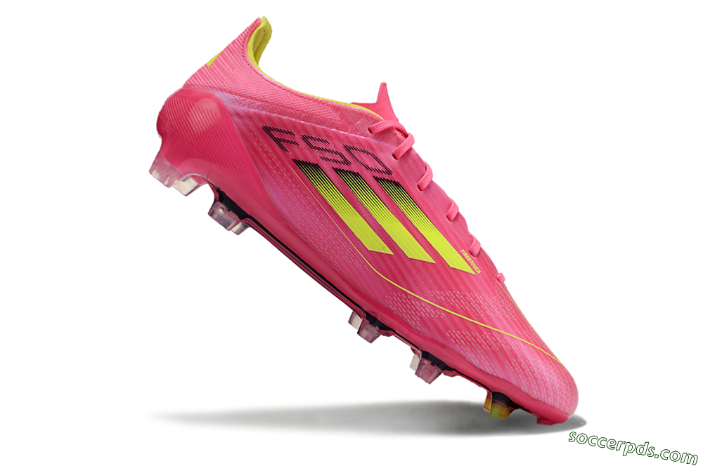 Adidas F50 Adizero FG Low-Tops Football Boots - Pink/Yellow/Black 4