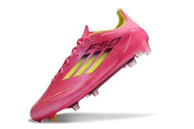 Adidas F50 Adizero FG Low-Tops Football Boots - Pink/Yellow/Black