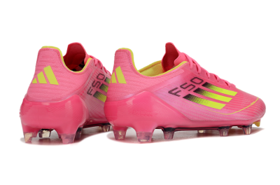 Adidas F50 Adizero FG Low-Tops Football Boots - Pink/Yellow/Black