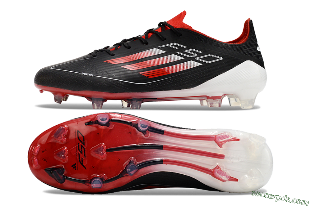 Adidas F50 Elite FG Low-Tops Football Boots - Black/Red/White 0