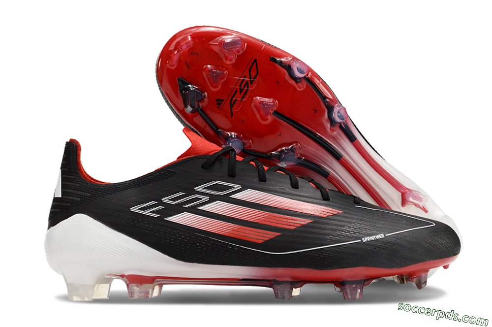 Adidas F50 Elite FG Low-Tops Football Boots - Black/Red/White 1