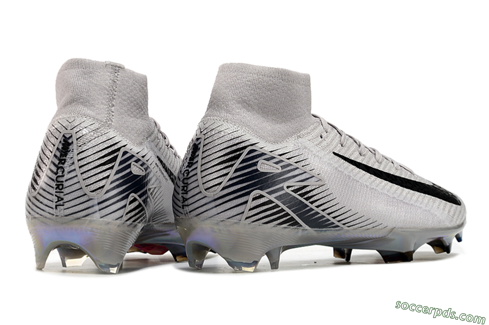 Nike Air Zoom Mercurial Superfly 10 Elite FG High-Tops Football Boots - Grey/Black/Gold 6