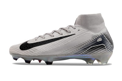 Nike Air Zoom Mercurial Superfly 10 Elite FG High-Tops Football Boots - Grey/Black/Gold