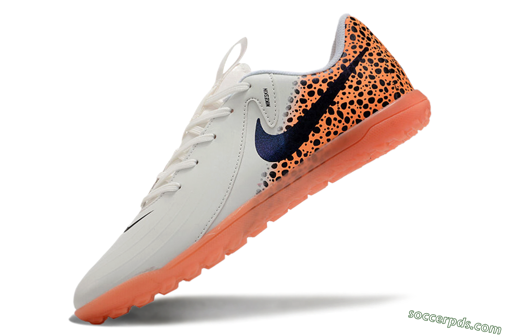 Nike Jr. Phantom GX 2 Academy TF Low-Tops Football Shoes - White/Black/Leopard 5