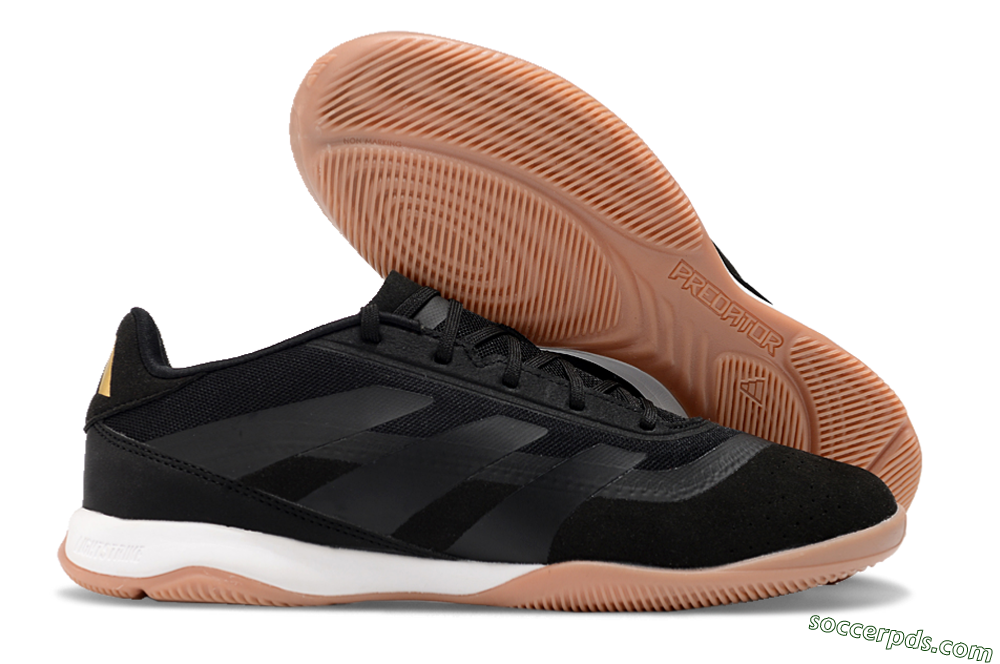 Adidas Predator Elite 24 IC Low-Tops Football Shoes - Black/White/Brown 1