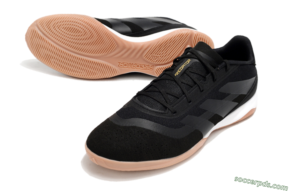 Adidas Predator Elite 24 IC Low-Tops Football Shoes - Black/White/Brown 3