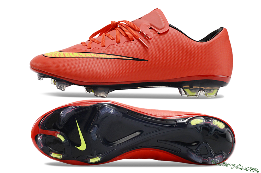 Nike Mercurial Vapor 10 FG Low-Tops Football Boots - Red/Yellow/Black 0