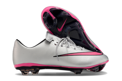 Nike Mercurial Vapor 10 FG Low-Tops Football Boots - Silver/Pink/Black