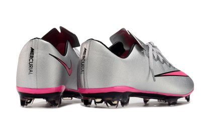 Nike Mercurial Vapor 10 FG Low-Tops Football Boots - Silver/Pink/Black
