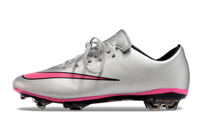Nike Mercurial Vapor 10 FG Low-Tops Football Boots - Silver/Pink/Black